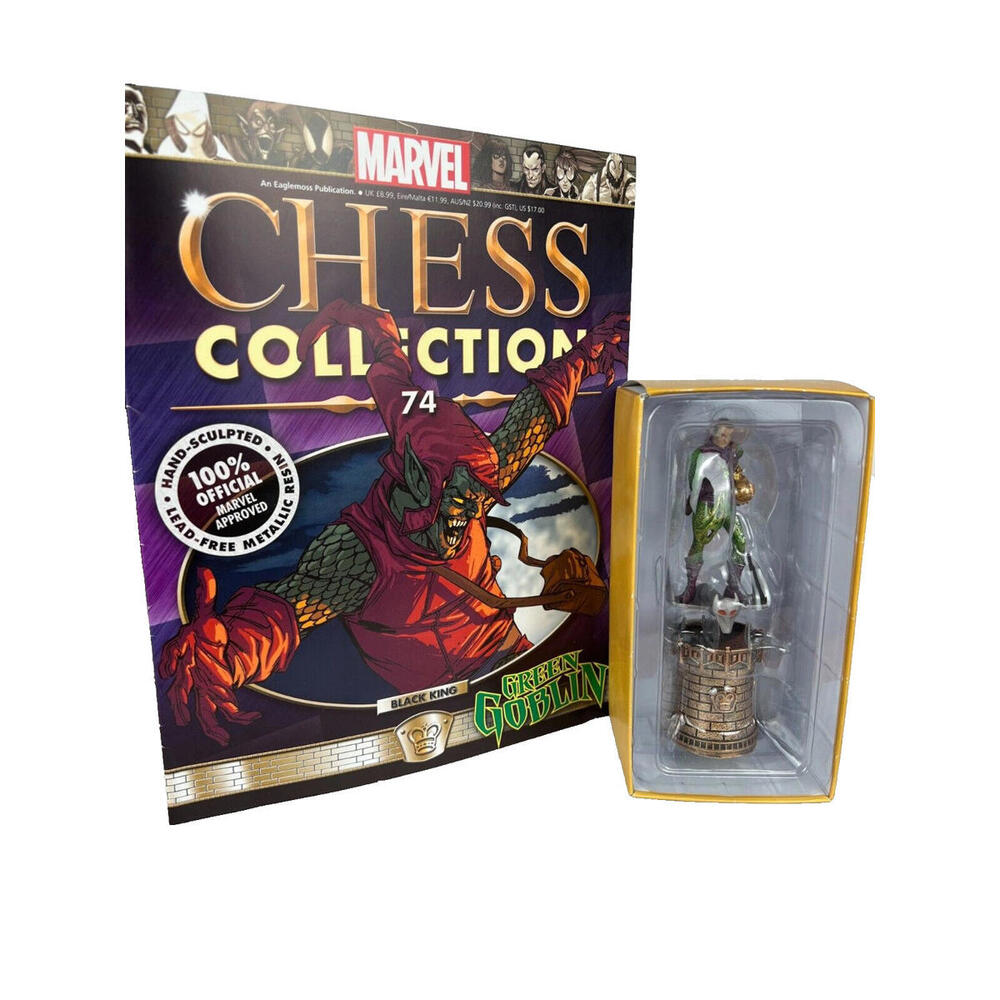 Eaglemoss Chess Piece #74 Green Goblin Black King New in box with magazine